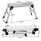 Silver Heavy Duty Aluminum Folding Step Ladder with Portable Design